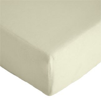 An Image of Argos Home Plain Cream Fitted Sheet - Kingsize