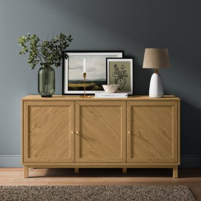 An Image of Hadley 3 Door Sideboard Oak