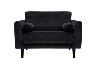 An Image of Habitat Jacob Fabric Cuddle Chair - Black