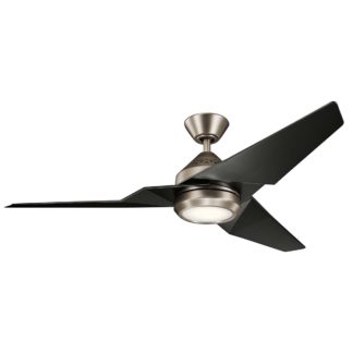 An Image of Kichler Jade Ceiling Fan with Light & Remote, 152cm Pewter