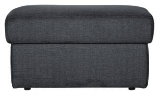 An Image of Argos Home Milano Fabric Footstool - Anthracite