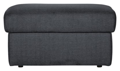 An Image of Argos Home Milano Fabric Footstool - Anthracite