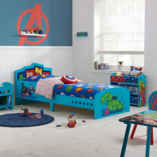 An Image of Disney - Avengers - Single - Kids Bed - Blue - Wooden - 3ft