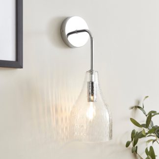 An Image of Hannam Recycled Glass Bottle Wall Light Clear
