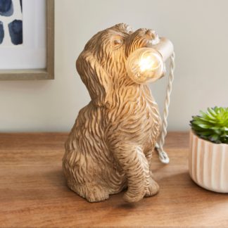 An Image of Reggie the Cockapoo Table Lamp Natural