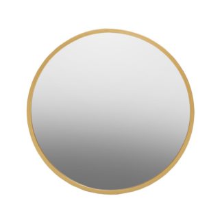 An Image of Saska Round Wall Mirror - Gold - 80cm