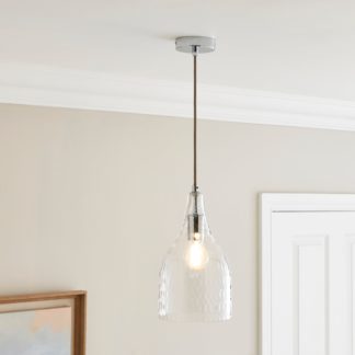 An Image of Hannam Recycled Glass Bottle Ceiling Fitting Clear