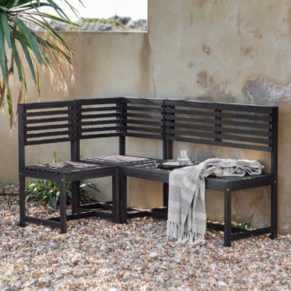 An Image of Rimini Balcony Modular Bench Brown