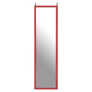 An Image of Over Door Hanging Mirror - Red - 33.5x124cm