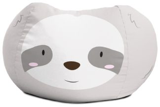 An Image of Rucomfy Kids Sloth Animal Medium Round Bean Bag