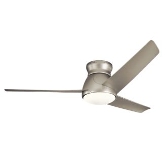 An Image of Kichler Eris Ceiling Fan with Light & Remote, 152cm Silver