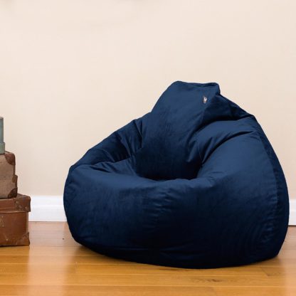 An Image of Rucomfy Velvet Slouchbag Bean Bag - Teal