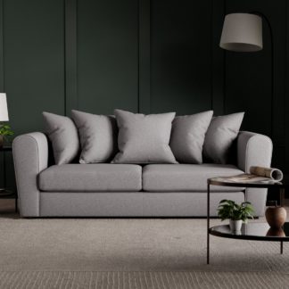 An Image of Blake Soft Texture Fabric 3 Seater Sofa Soft Texture Grey