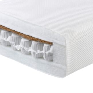 An Image of Babymore Premium Core Cot Mattress White