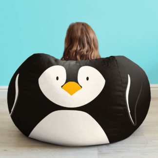 An Image of Rucomfy Kids Penguin Animal Bean Bag