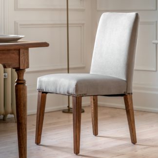 An Image of Matola Set of 2 Velvet Dining Chairs Natural