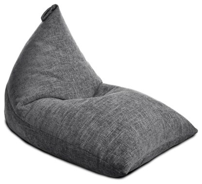 An Image of Rucomfy Humbug Fabric Bean Bag - Slate Grey