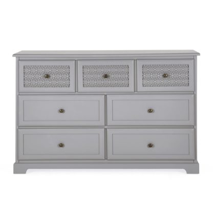 An Image of Carys 7 Drawer Chest Grey