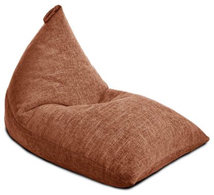 An Image of Rucomfy Humbug Fabric Bean Bag - Burnt Orange