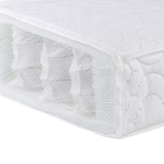 An Image of Babymore Pocket Sprung Cot Mattress White