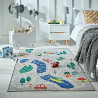 An Image of PractiRug ABC Washable Kids Rug MultiColoured