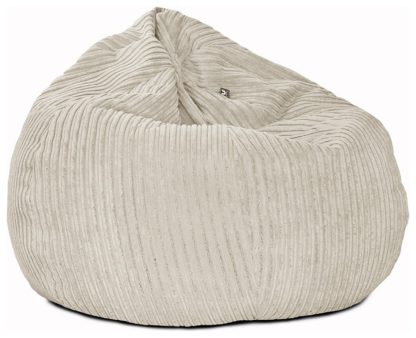 An Image of Rucomfy Jumbo Cord Slouchbag Bean Bag - Mustard