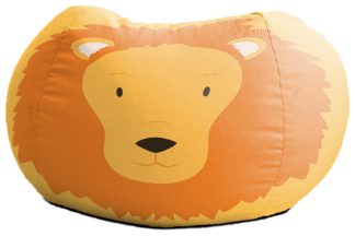 An Image of Rucomfy Kids Lion Animal Bean Bag Medium Round