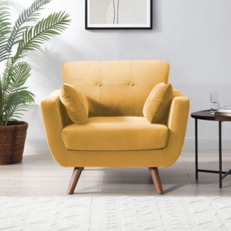 An Image of Bobby Velvet Chair Velvet Old Gold