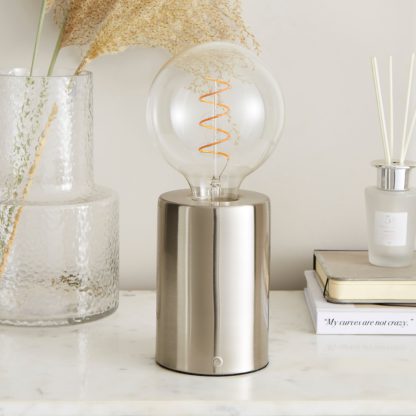 An Image of Nesa Rechargable Touch Table Lamp Silver