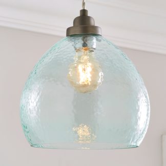 An Image of Fentress Recycled Glass Easy Fit Pendant Light Green