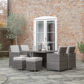 An Image of Rakely 8 Seater Cube Dining Set Natural