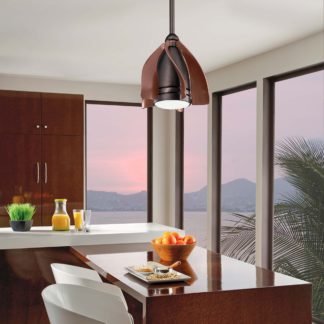 An Image of Kichler Terna Ceiling Fan with Light & Remote, 38cm Bronze