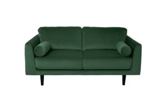 An Image of Habitat Jacob Fabric 2 Seater Sofa - Emerald Green