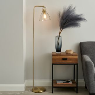 An Image of Berkeley Floor Lamp - Satin Brass