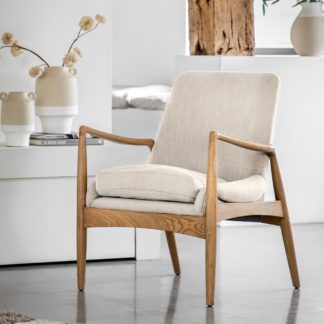 An Image of Callar Linen Armchair Natural