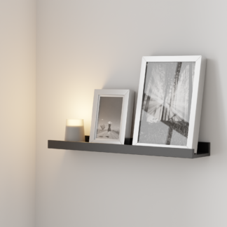 An Image of Black 60cm Picture Ledge Black