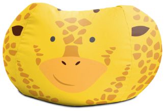 An Image of Rucomfy Kids Giraffe Animal Bean Bag Medium Round