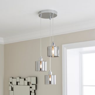 An Image of Erin 3 Light Cluster Ceiling Fitting Grey