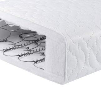 An Image of Babymore Deluxe Sprung Cot Mattress White