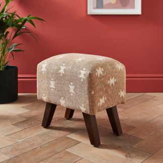 An Image of Jaipur Edit Motif Print Foostool Natural Natural