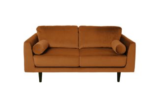 An Image of Habitat Jacob Fabric 2 Seater Sofa - Orange