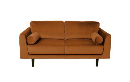 a5b1c1535c39e57630398d40b624788ceddc21b194a8c20d52e8c8845ff8367b.jpg An Image of Habitat Jacob Fabric 2 Seater Sofa - Orange