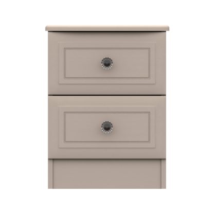 An Image of Portia 2 Drawer Bedside Table White