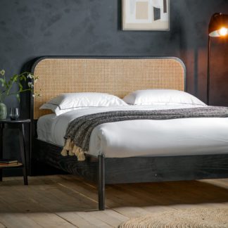 An Image of Somer Rattan Bed Black