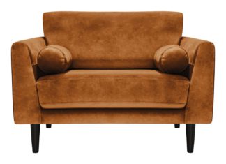 An Image of Habitat Jacob Fabric Cuddle Chair - Orange