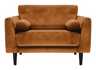 An Image of Habitat Jacob Fabric Cuddle Chair - Orange