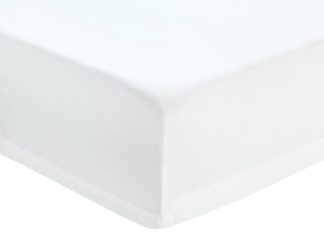 An Image of Habitat Easycare Plain White Fitted Sheet - Kingsize