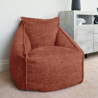 An Image of Rucomfy Fabric Bean Bag Chair - Burnt Orange