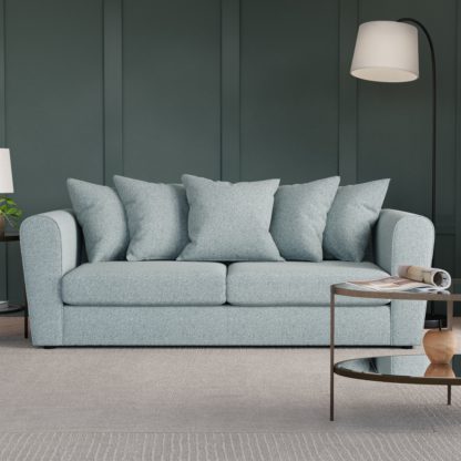 An Image of Blake Soft Texture Fabric 3 Seater Sofa Soft Texture Grey