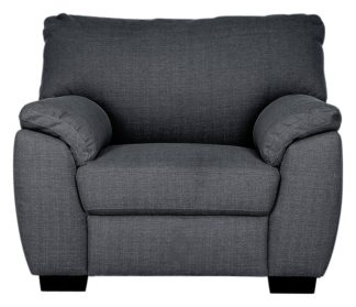 An Image of Argos Home Milano Venice Fabric Armchair - Anthracite